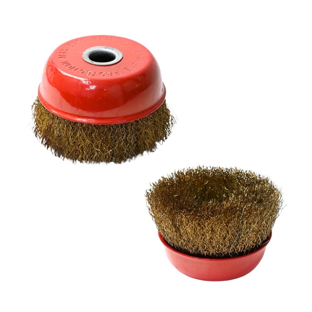 CUP BRUSH BRASS NO NUT